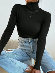 Black Ripped Turtle Neck