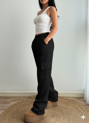 Black Cargo Trouser