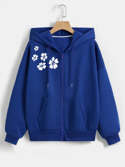 Shoulder Flowers Zipper