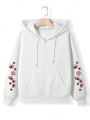 Flowers on Arms Zipper