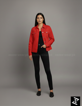 Red Denim Jacket