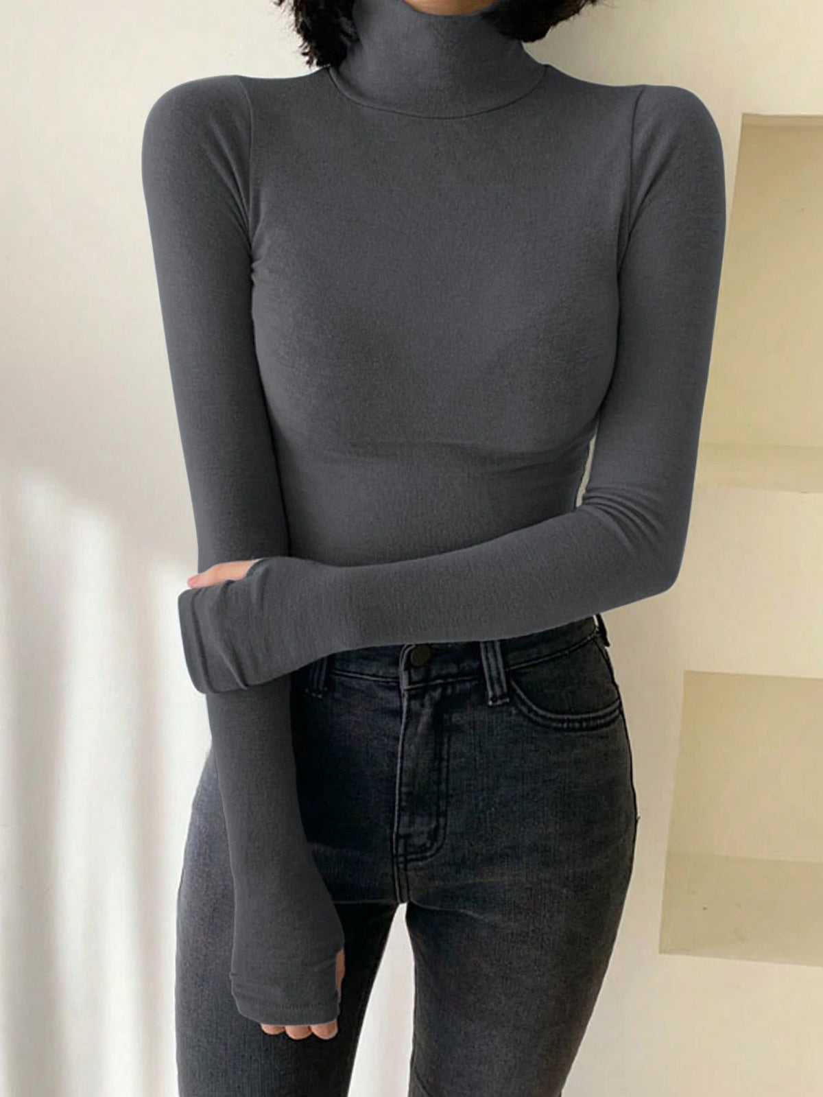 Dark Grey Turtle Neck