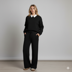 Black Collar Sweatshirt