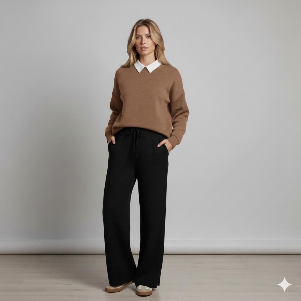 Brown Collar Sweatshirt