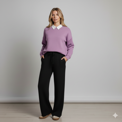 Purple Collar Sweatshirt