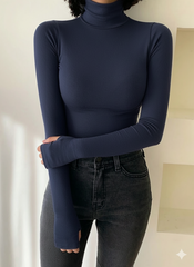 Navy Blue Turtle Neck
