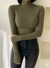 Olive Green Turtle Neck