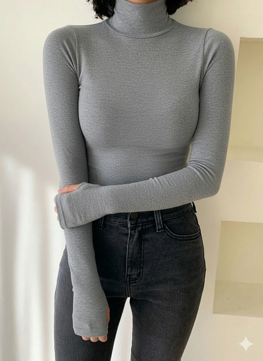 Grey Turtle Neck
