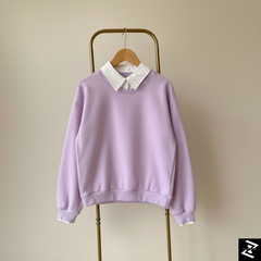 Lilac Collar Sweatshirt