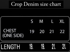 Beige Crop Denim Jacket