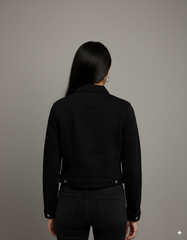 Black Crop Denim Jacket