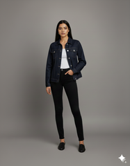 Navy Blue Denim Jacket
